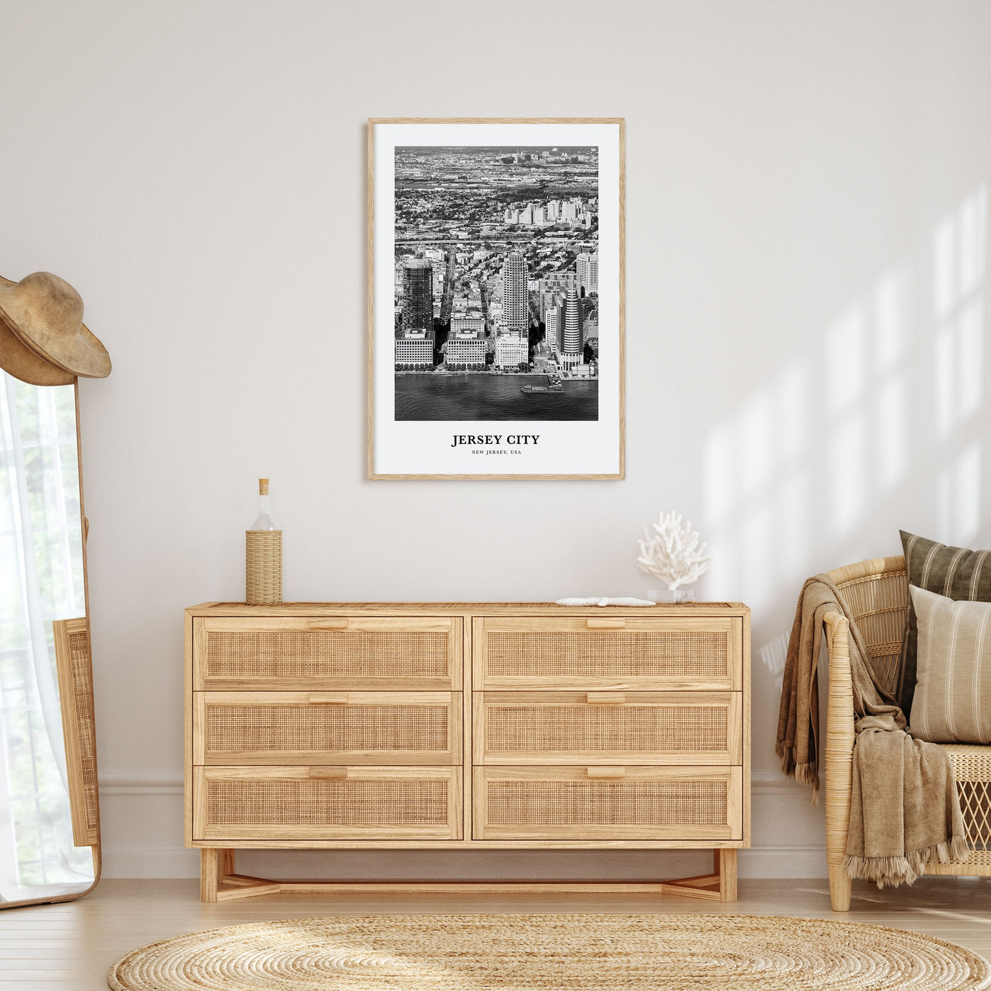 Jersey City Portrait B&W No 1 Poster