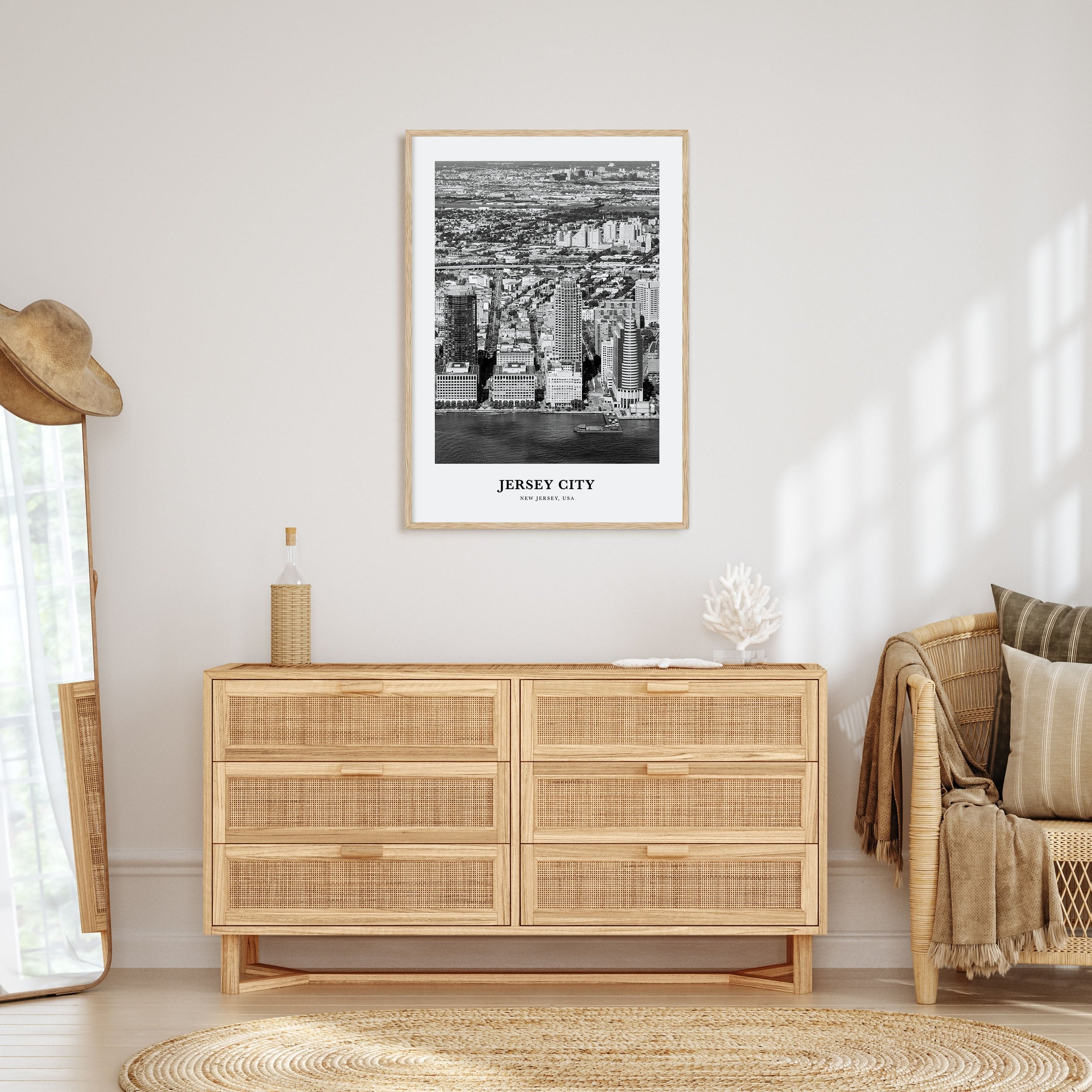 Jersey City Portrait B&W No 1 Poster