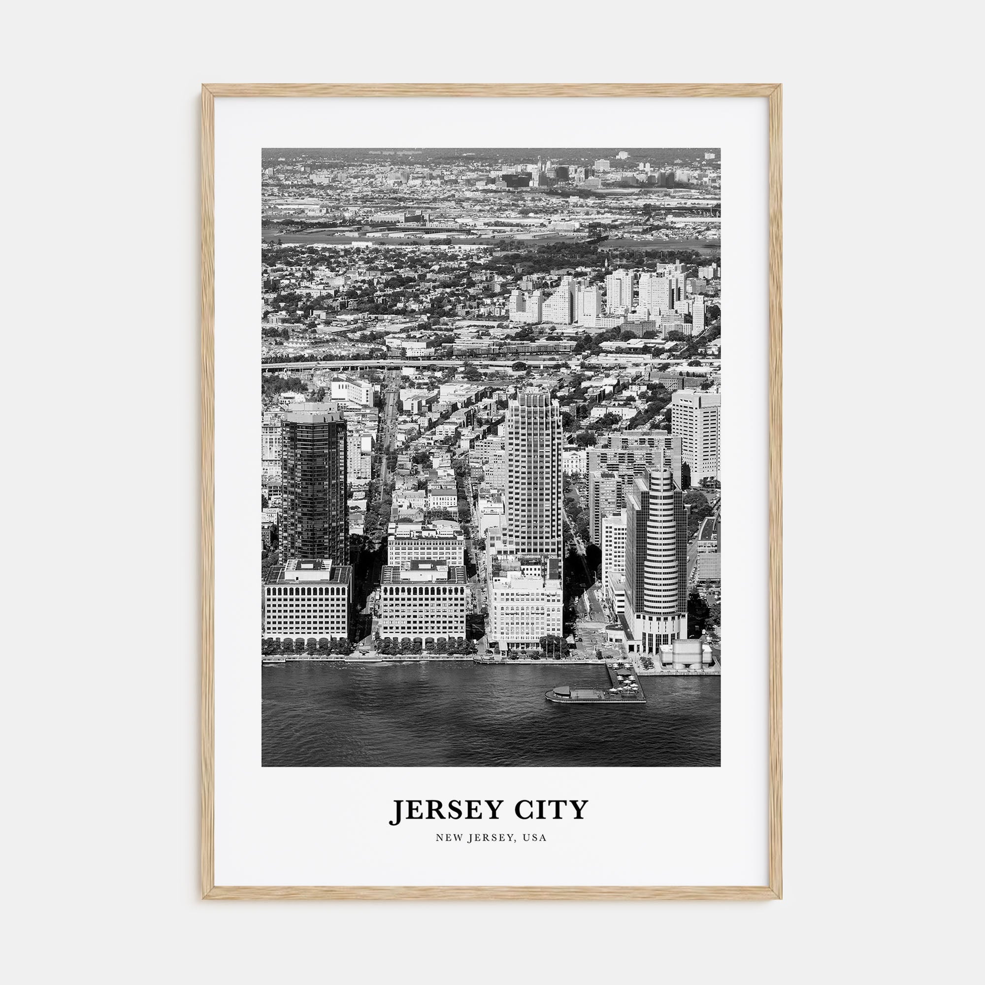 Jersey City Portrait B&W No 1 Poster