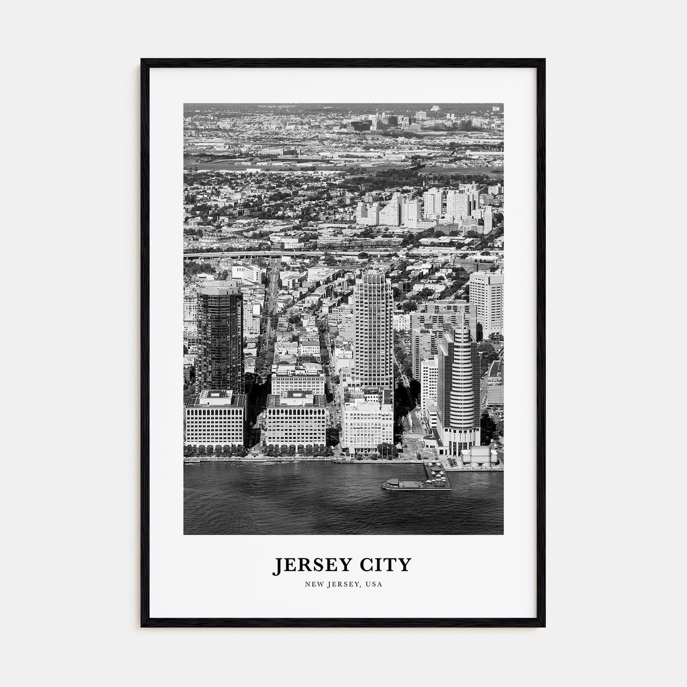 Jersey City Portrait B&W No 1 Poster