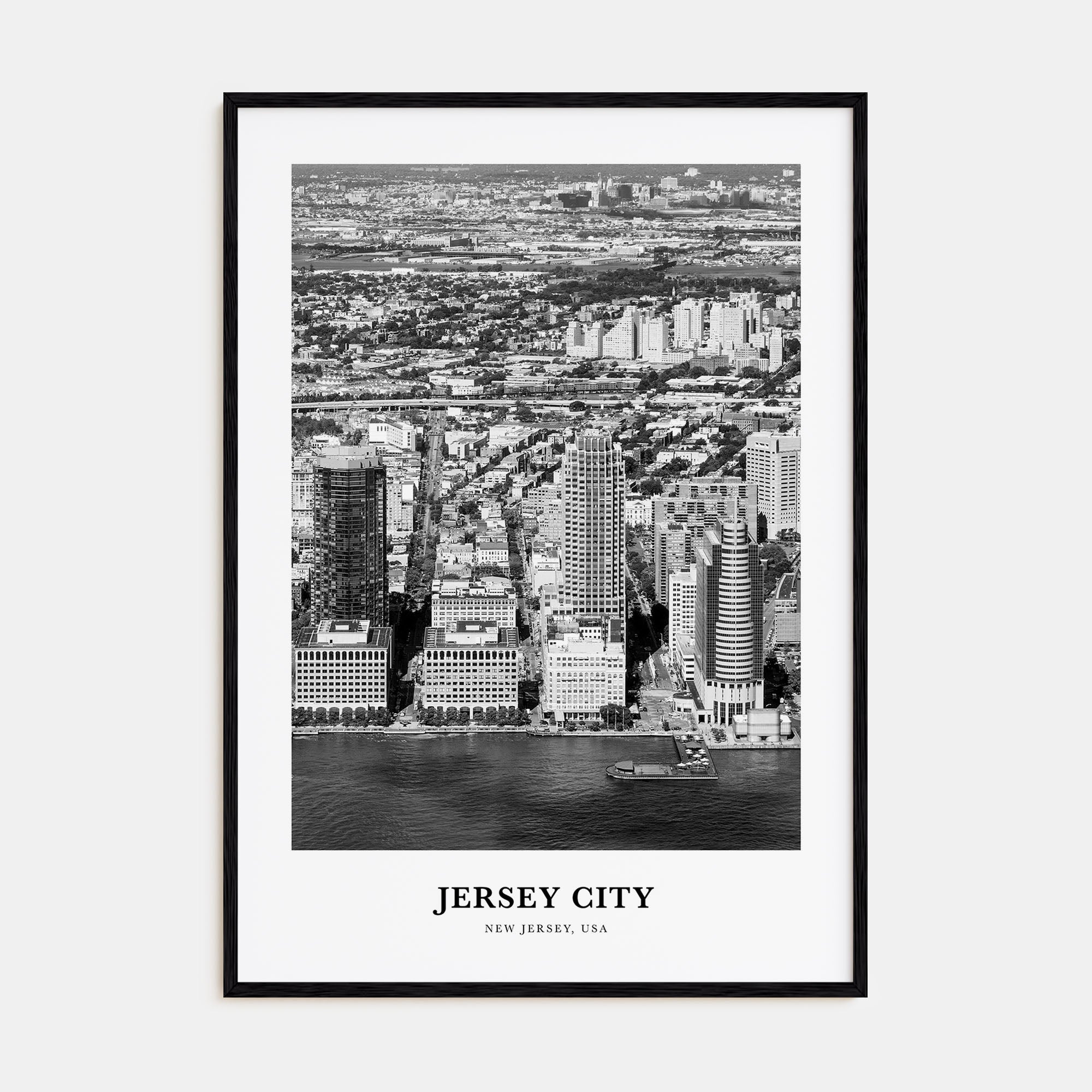 Jersey City Portrait B&W No 1 Poster