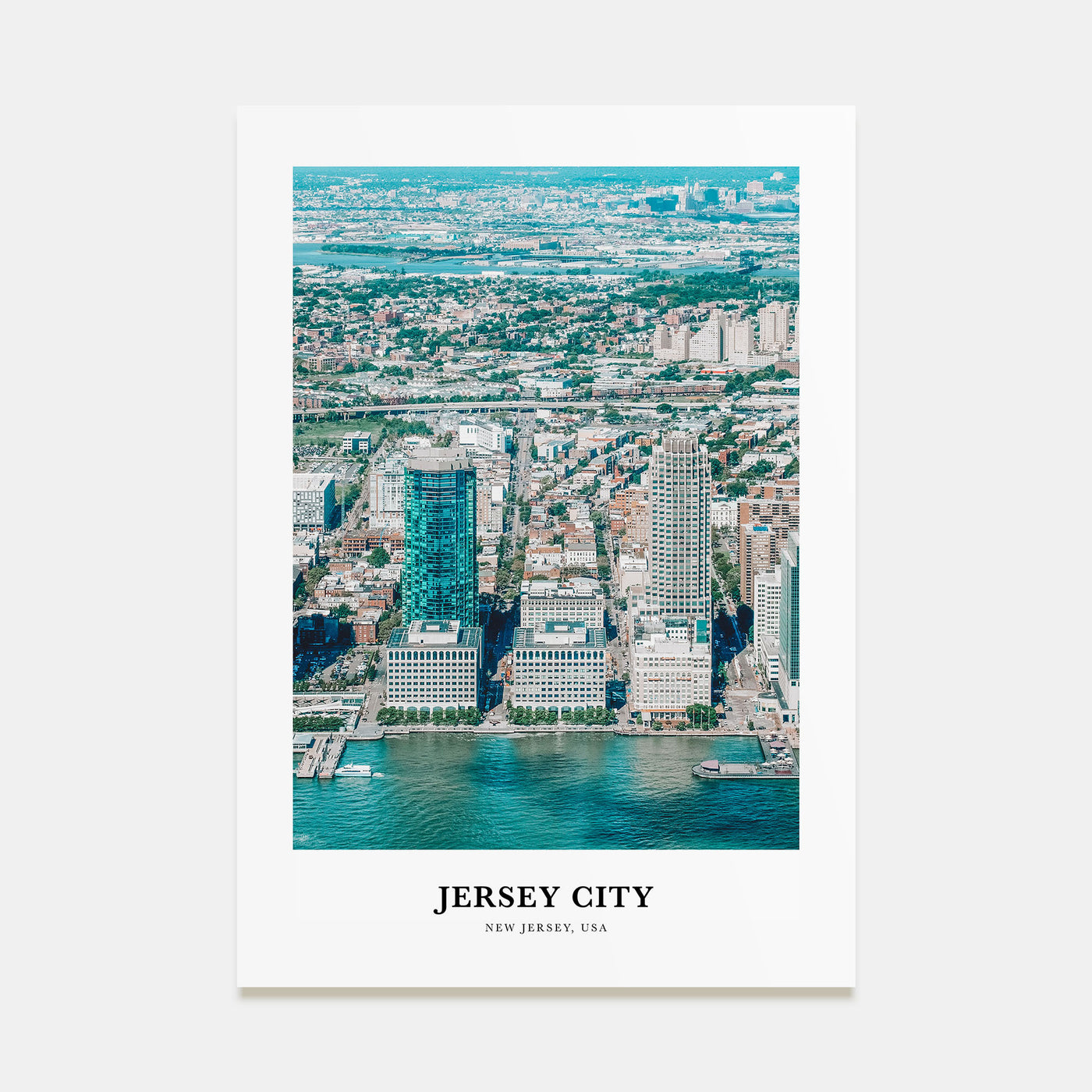 Jersey City Portrait Color Poster