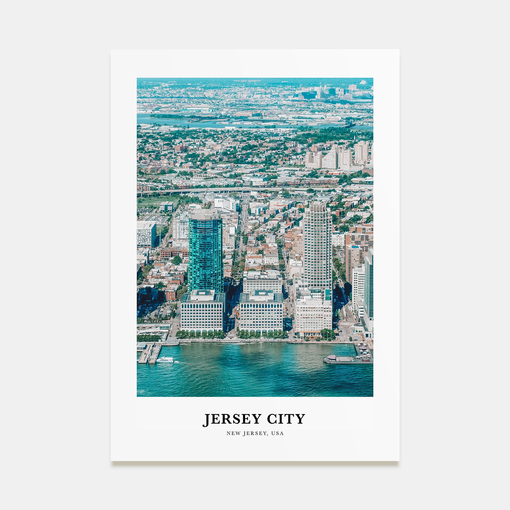 Jersey City Portrait Color Poster