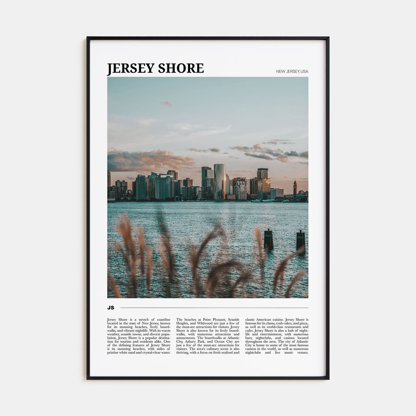 Jersey Shore Travel Color Poster