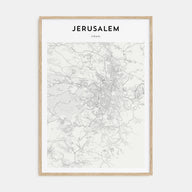 Jerusalem Map Portrait Poster