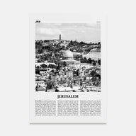 Jerusalem Travel B&W Poster