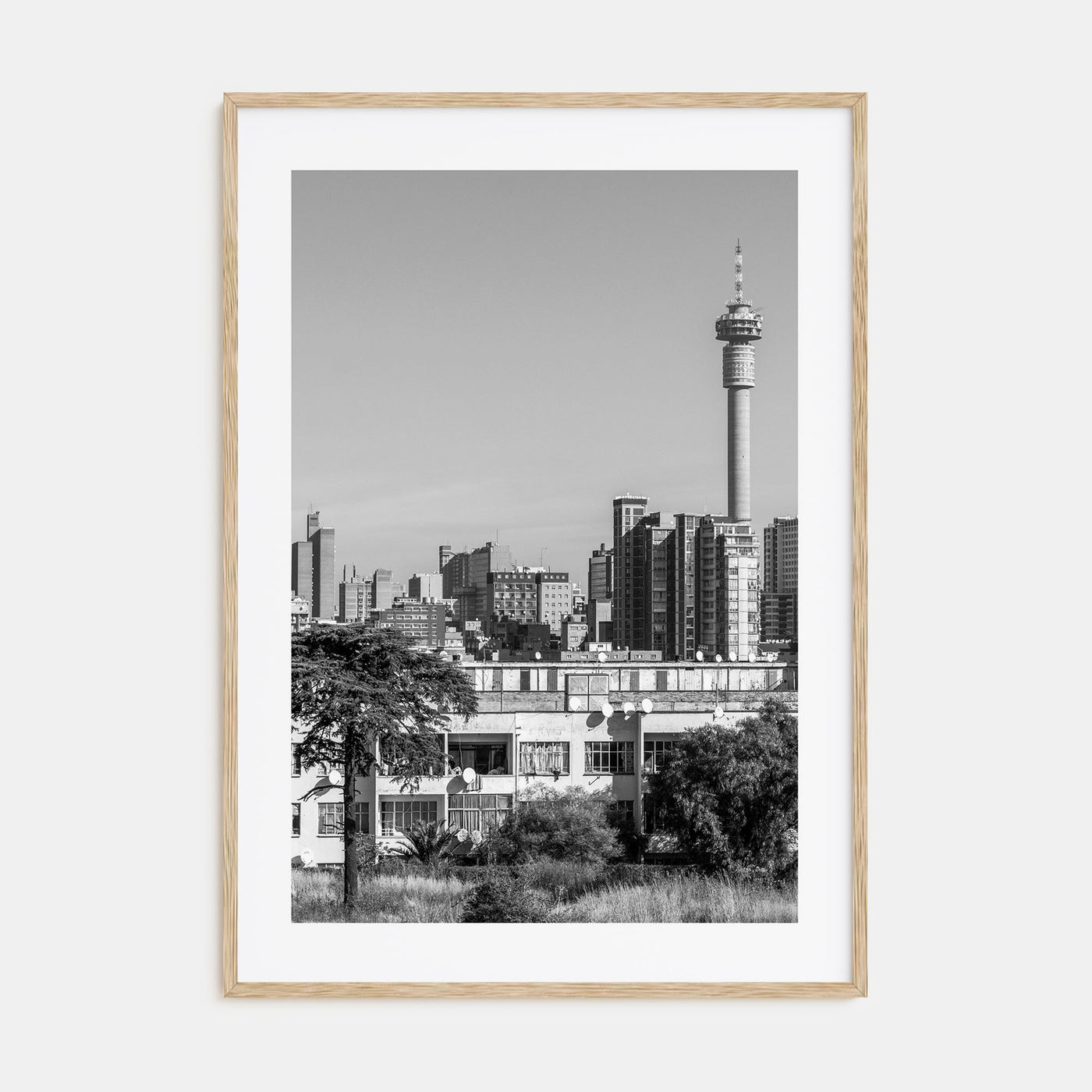 Johannesburg Photo B&W Poster