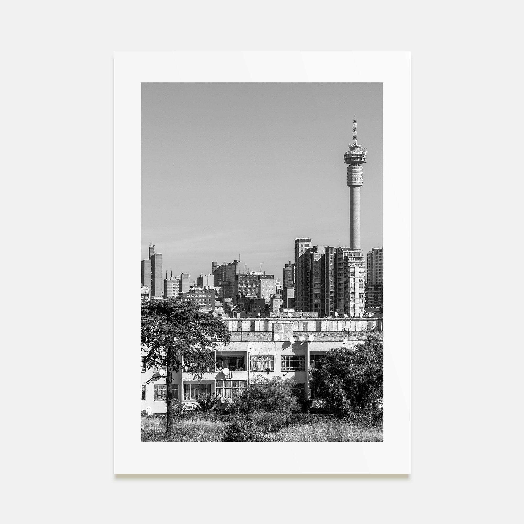 Johannesburg Photo B&W Poster