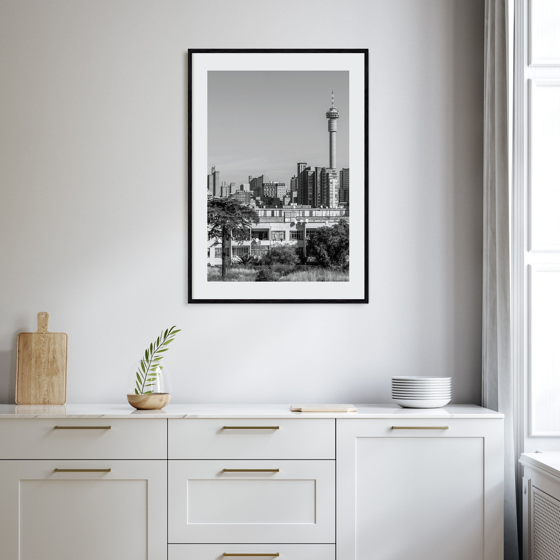 Johannesburg Photo B&W Poster