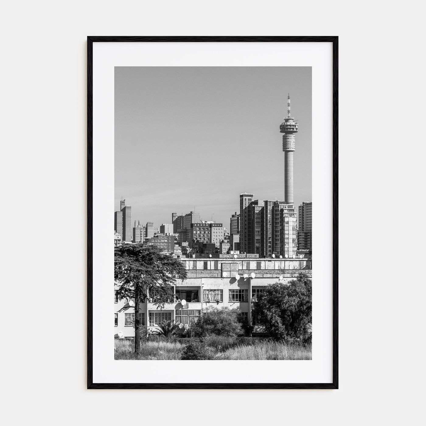 Johannesburg Photo B&W Poster