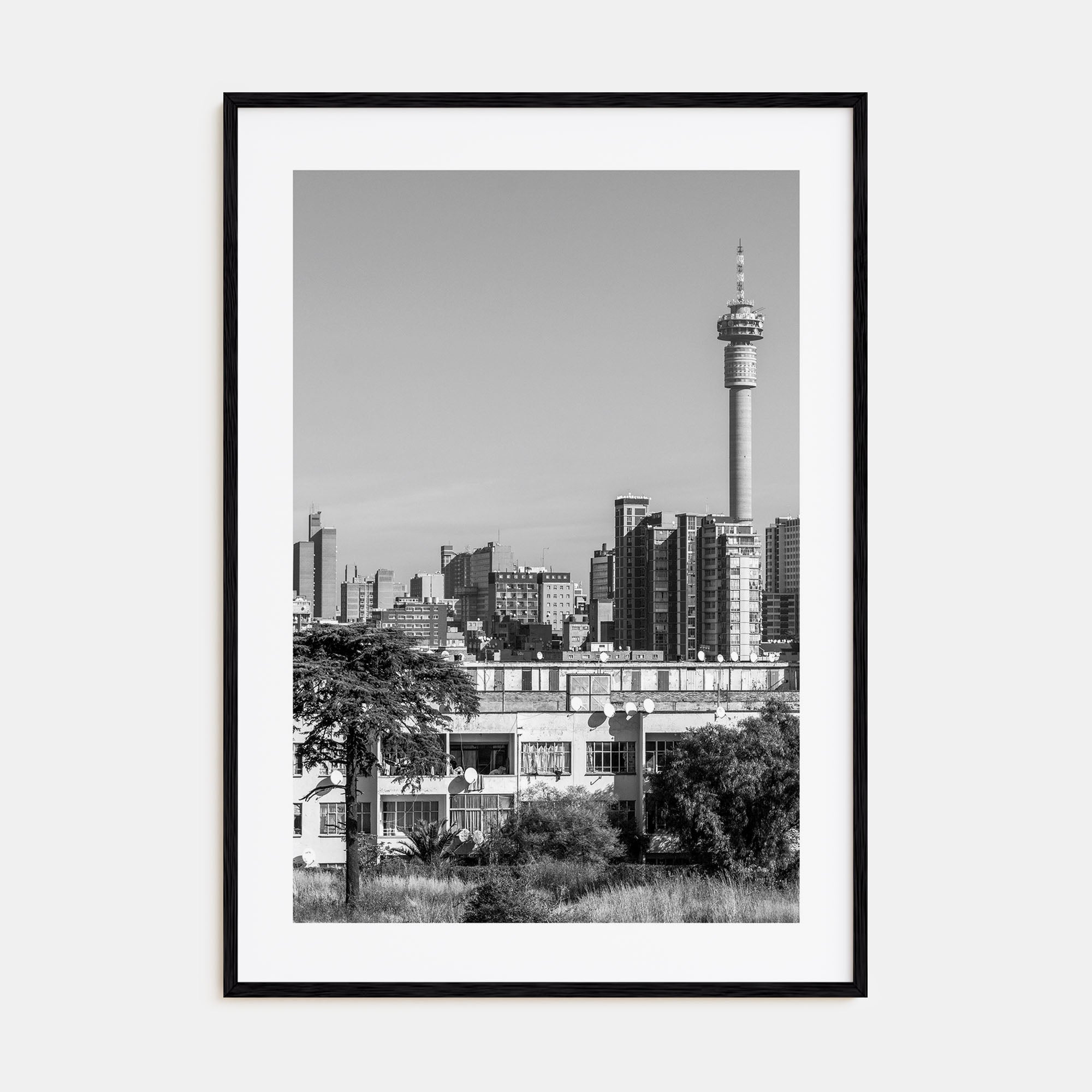 Johannesburg Photo B&W Poster