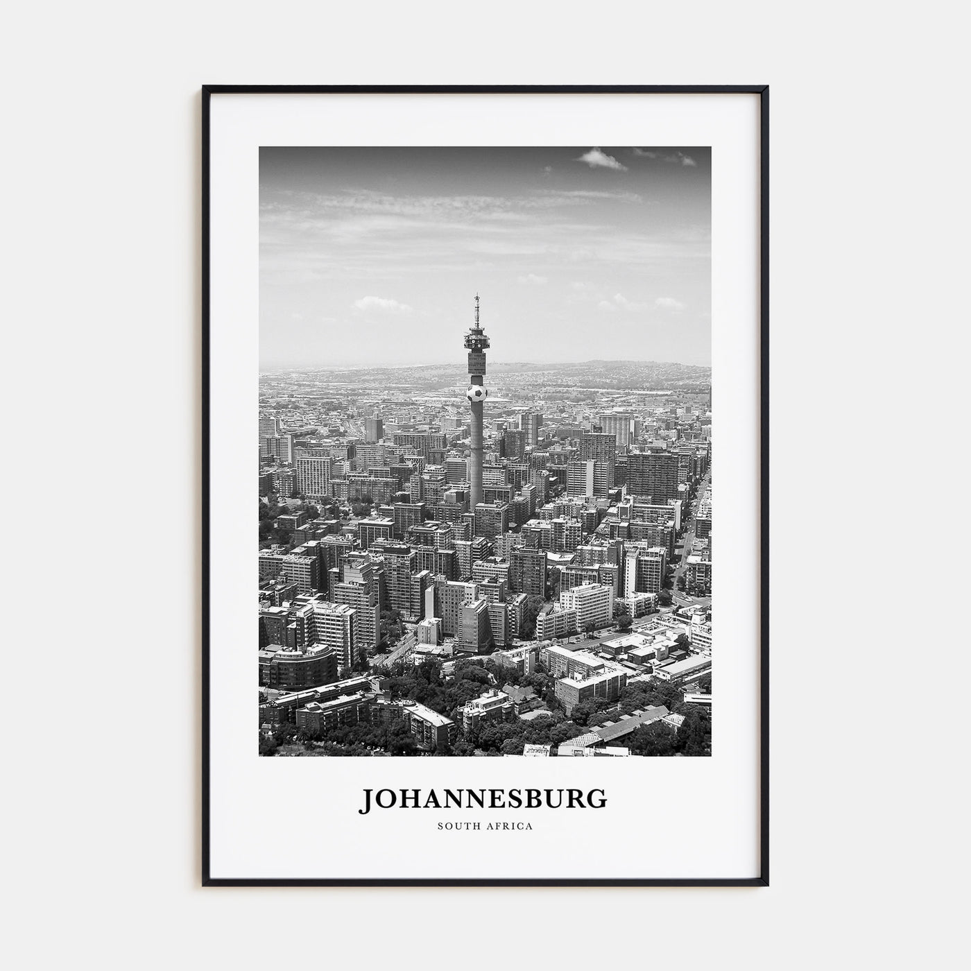Johannesburg Portrait B&W No 1 Poster