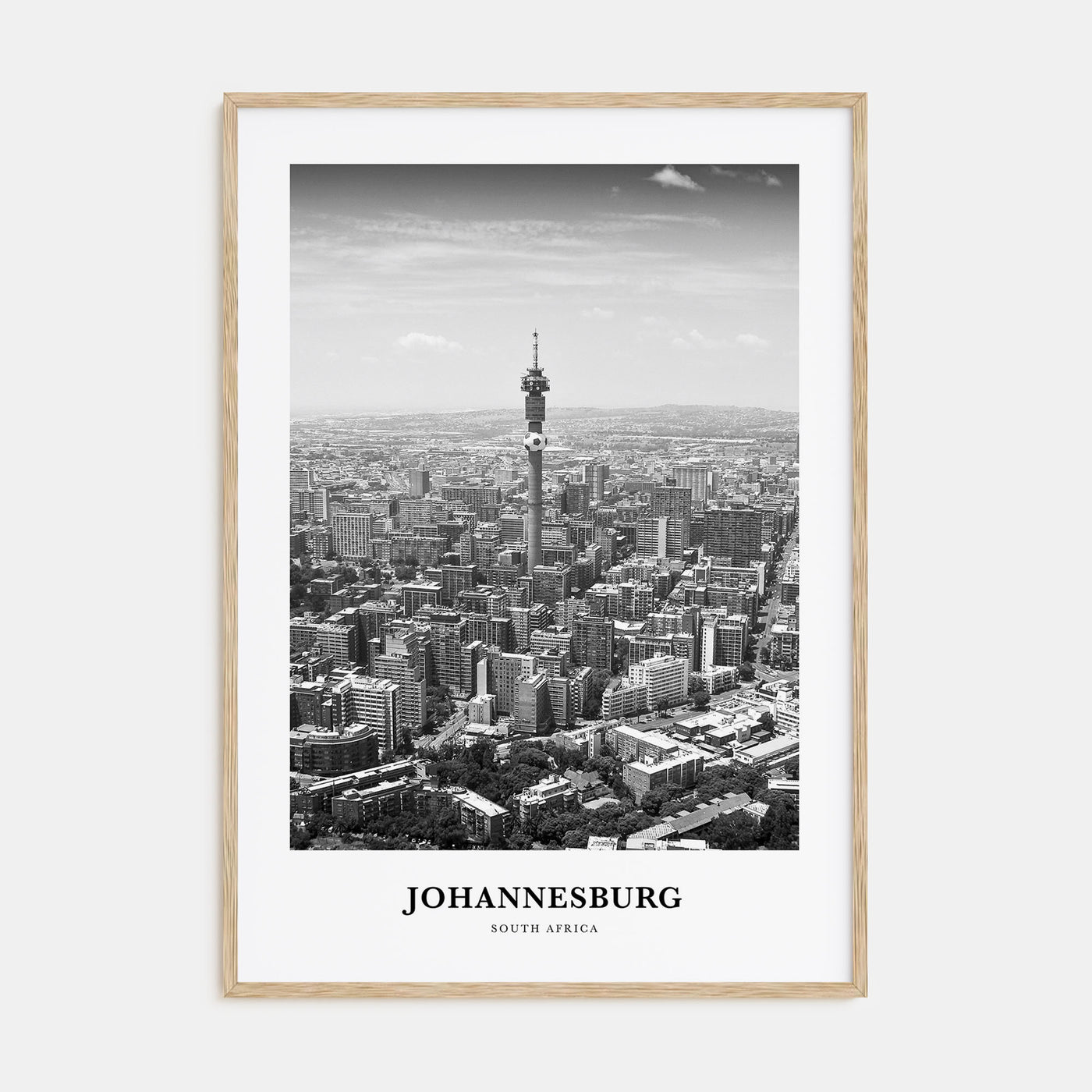 Johannesburg Portrait B&W No 1 Poster