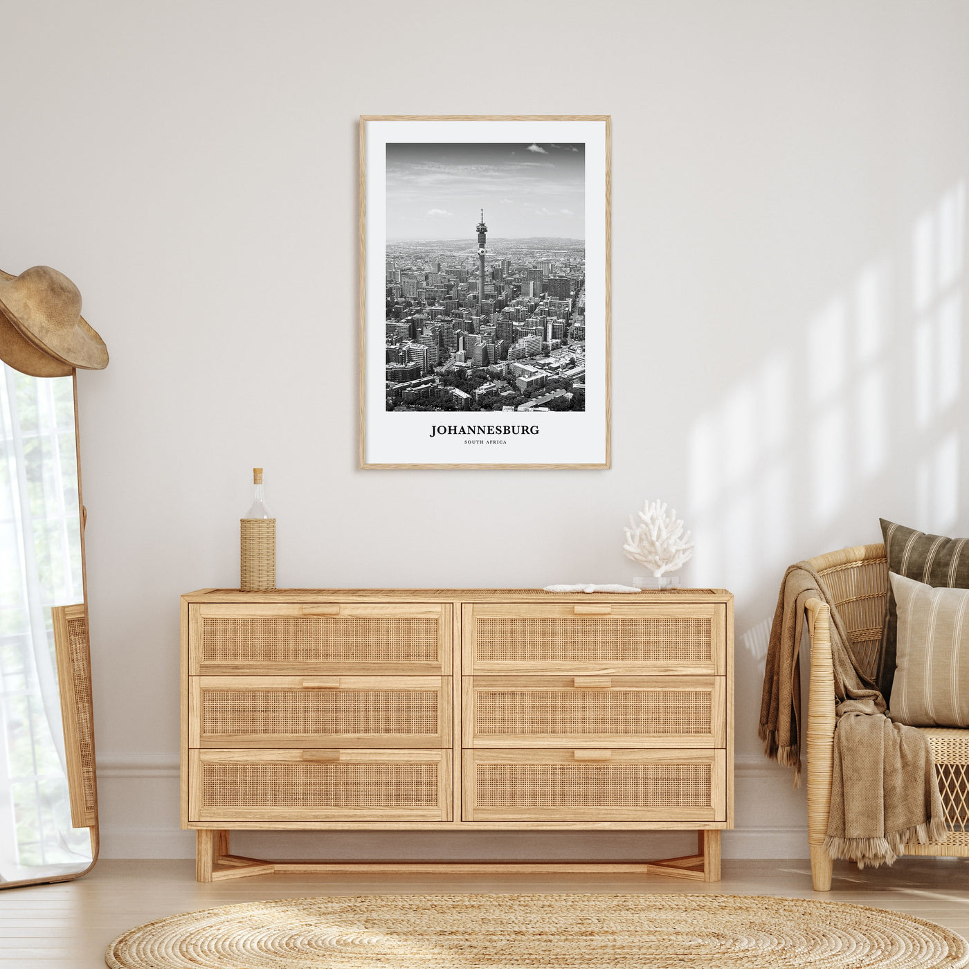 Johannesburg Portrait B&W No 1 Poster
