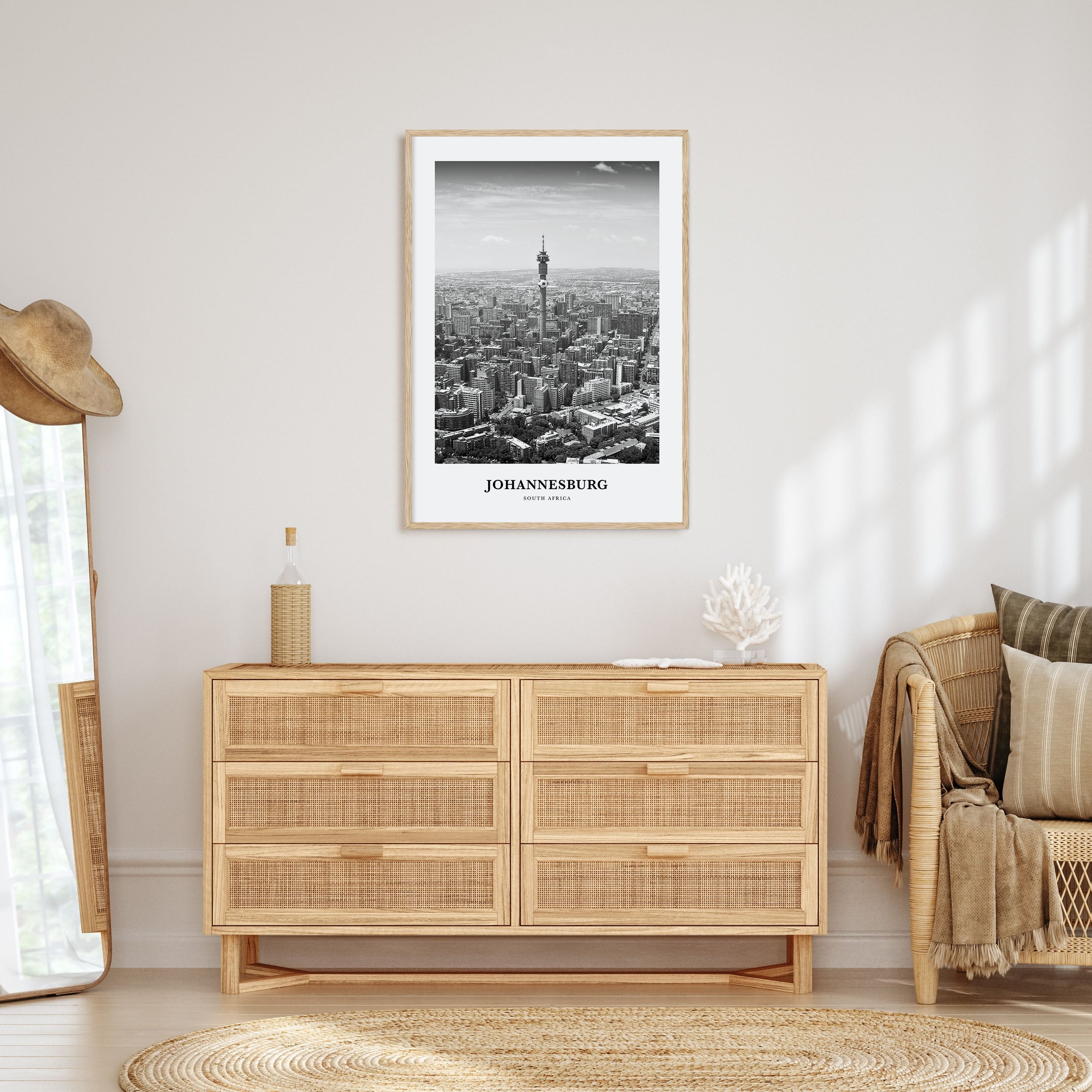 Johannesburg Portrait B&W No 1 Poster