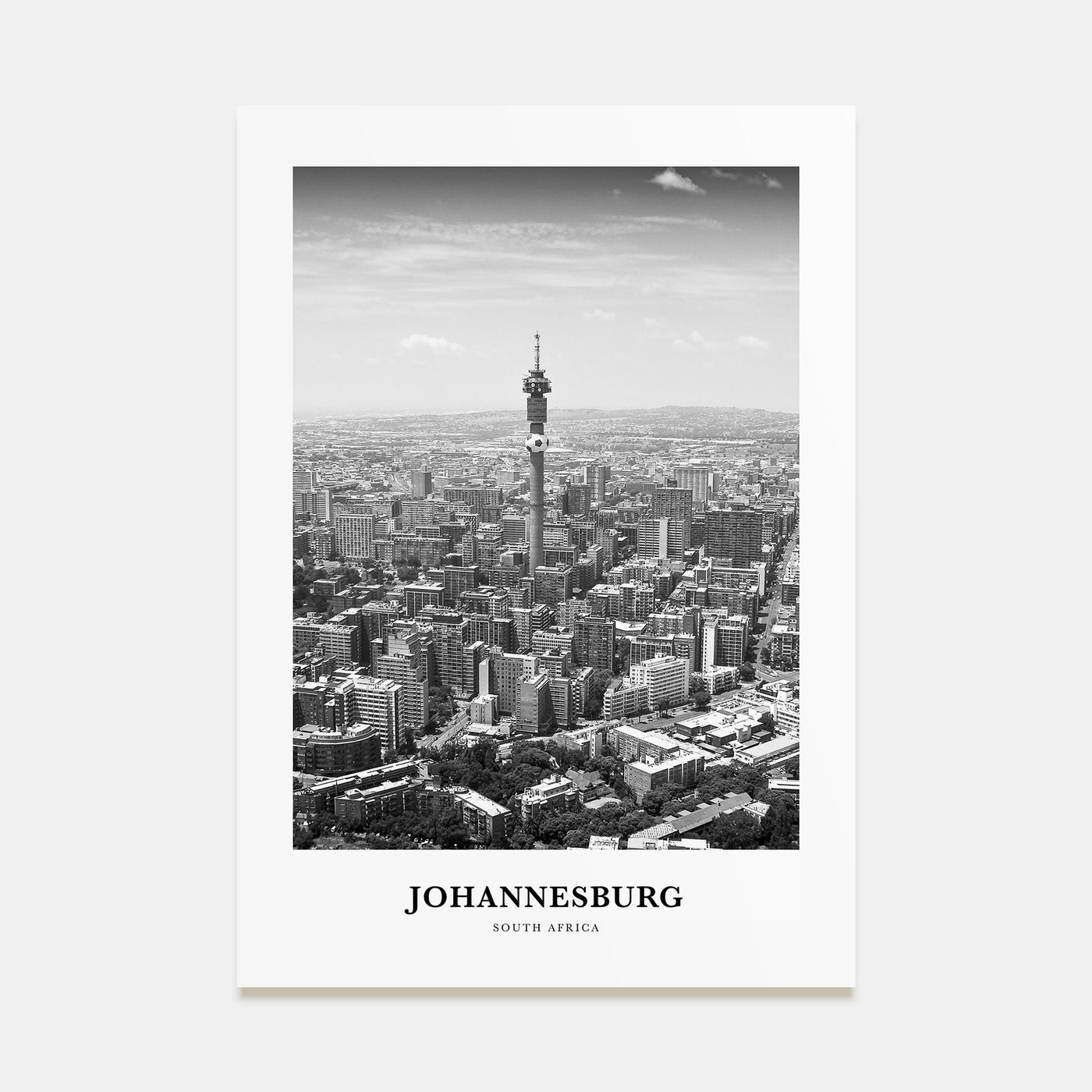 Johannesburg Portrait B&W No 1 Poster