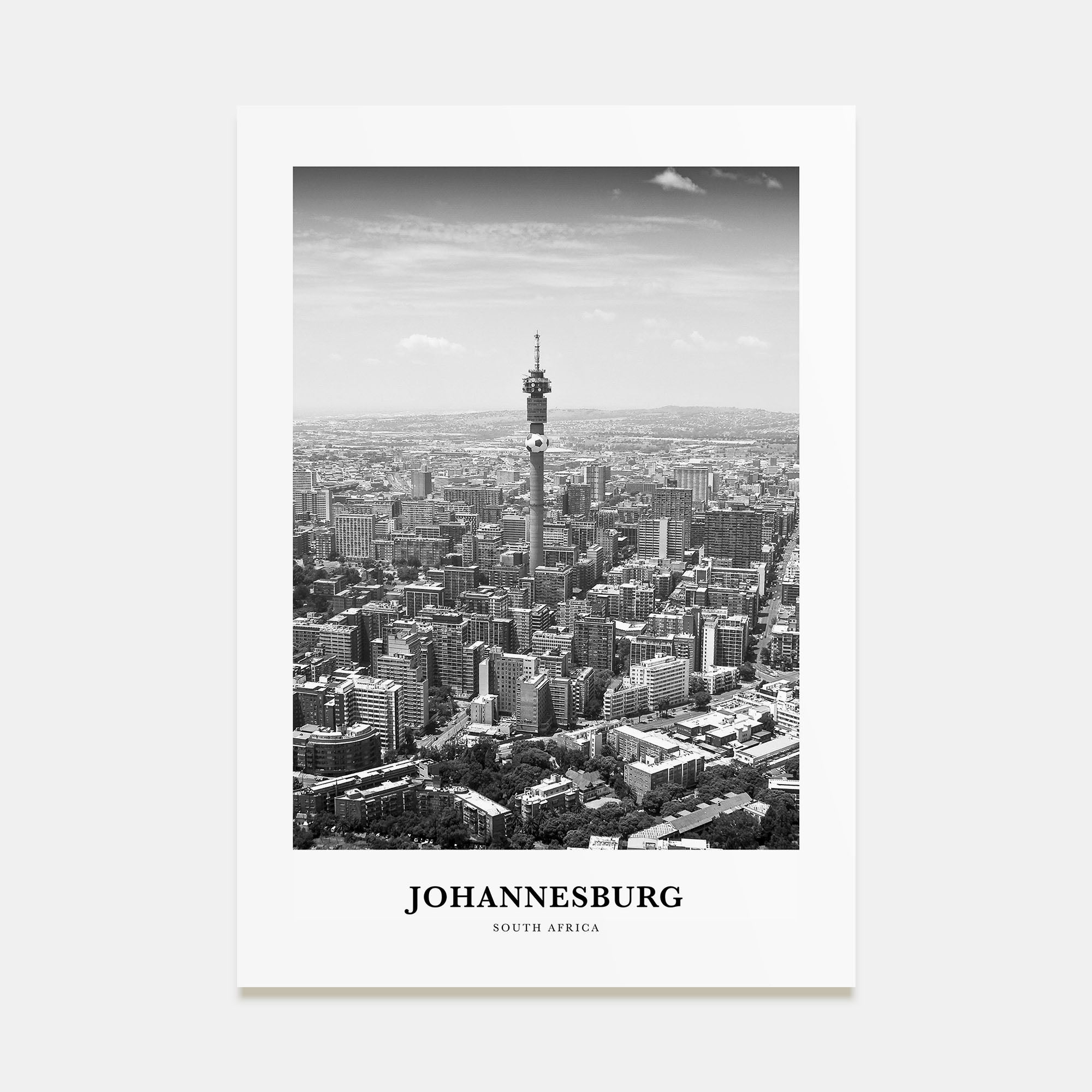 Johannesburg Portrait B&W No 1 Poster
