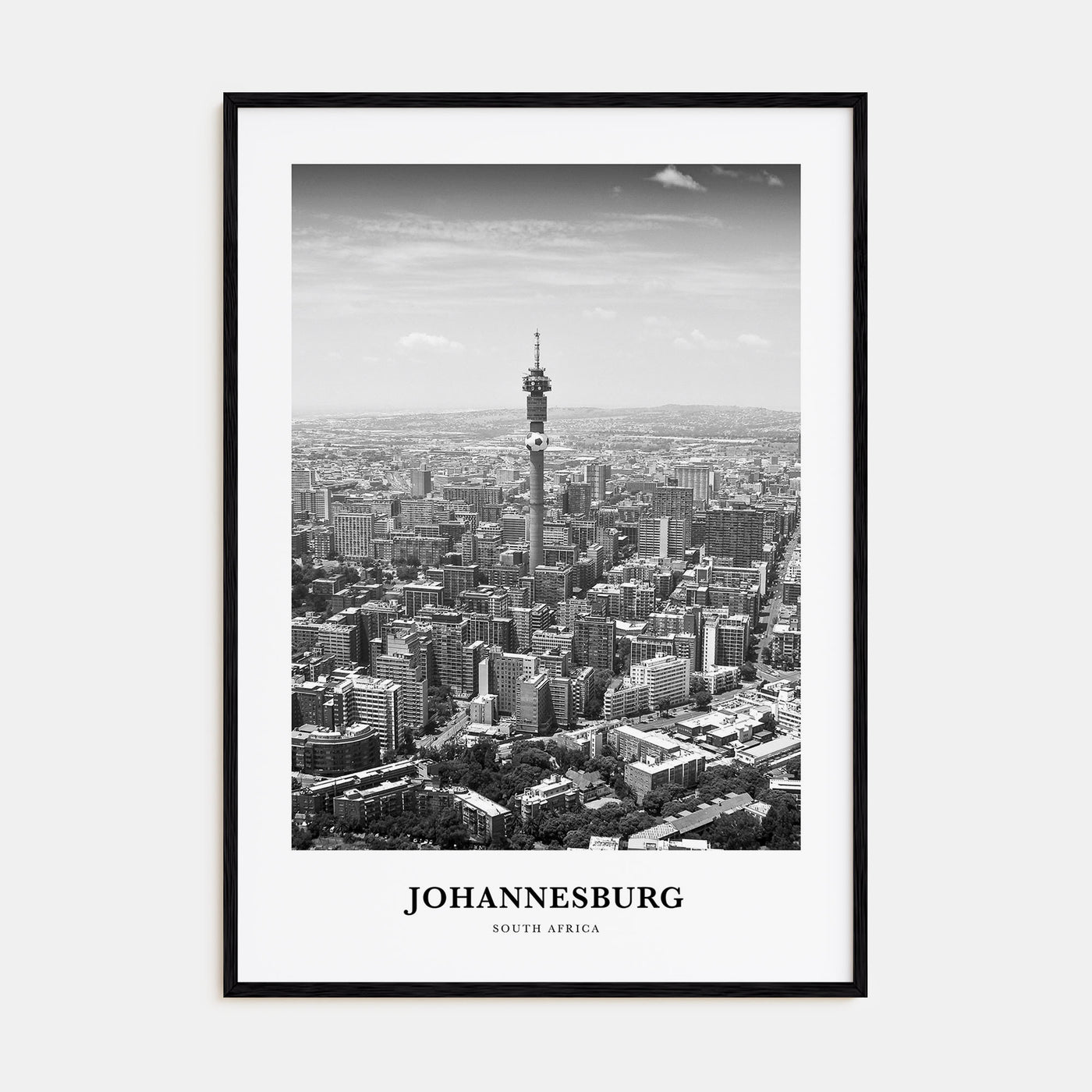 Johannesburg Portrait B&W No 1 Poster