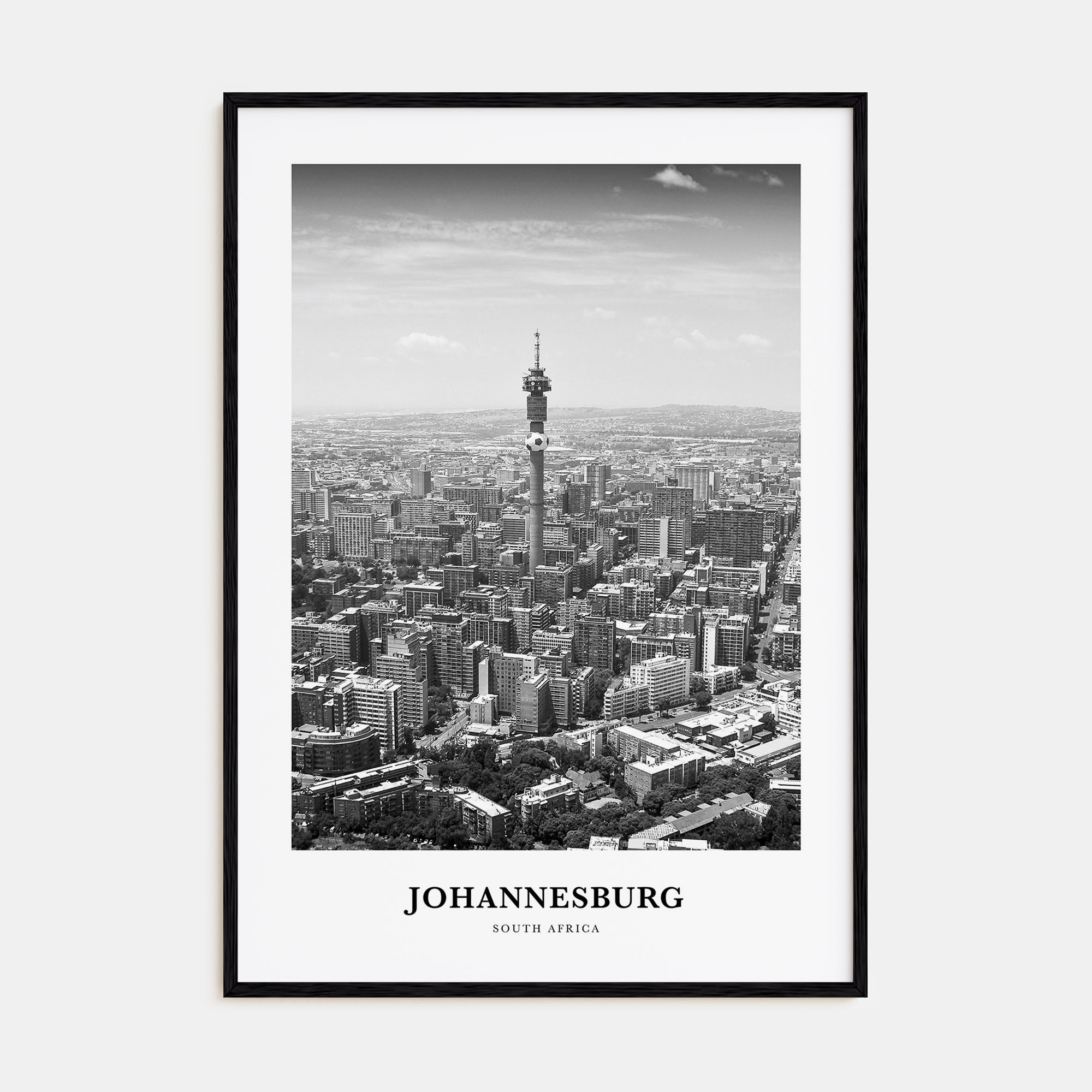 Johannesburg Portrait B&W No 1 Poster