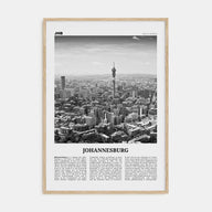 Johannesburg Travel B&W No 1 Poster
