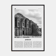 Jordan Travel B&W Poster