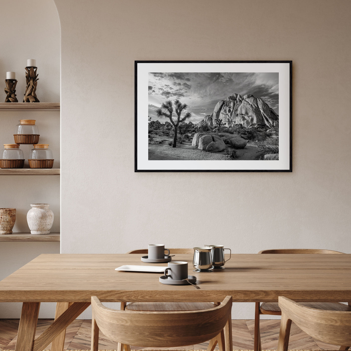 Joshua Tree National Park Landscape B&W No 1 Poster