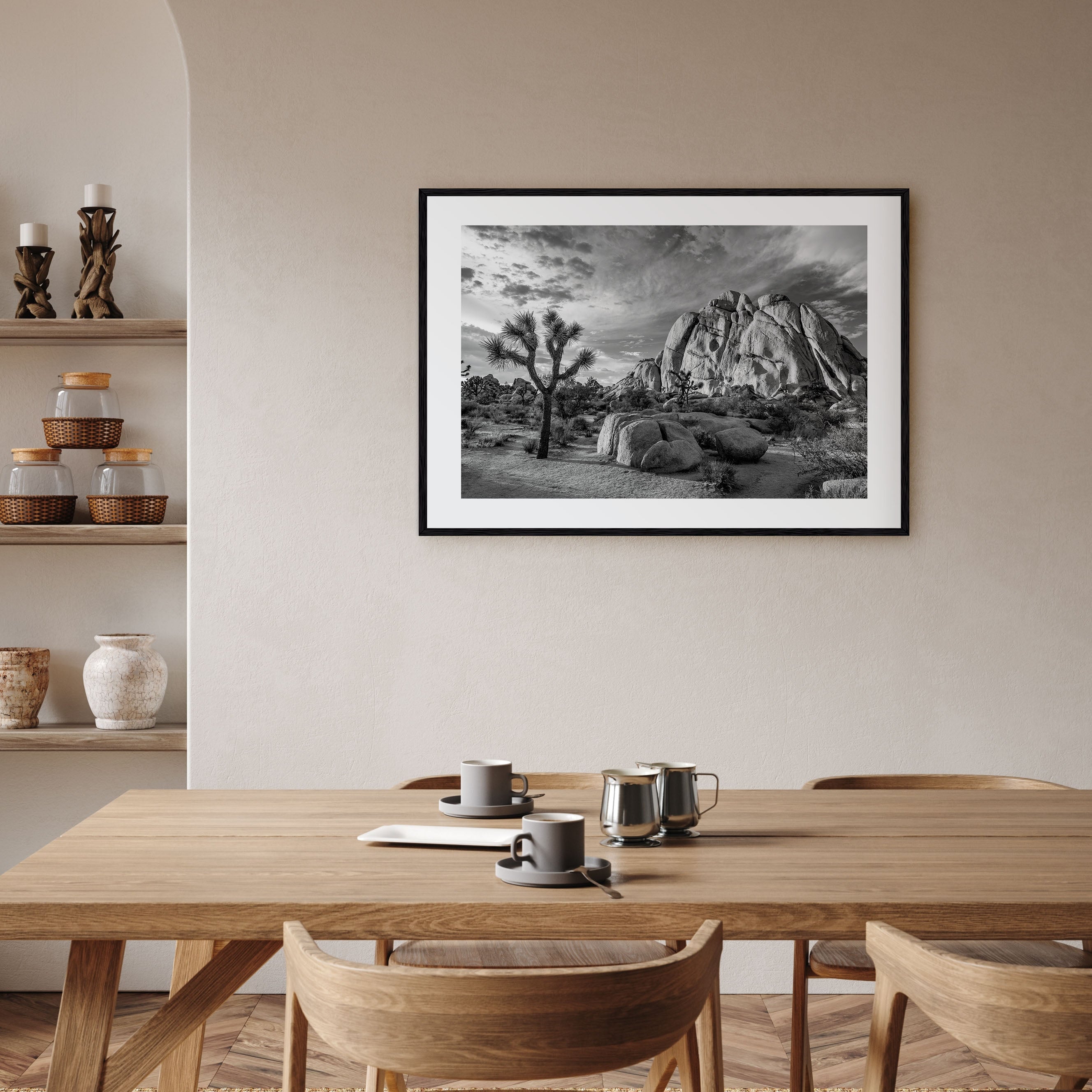 Joshua Tree National Park Landscape B&W No 1 Poster
