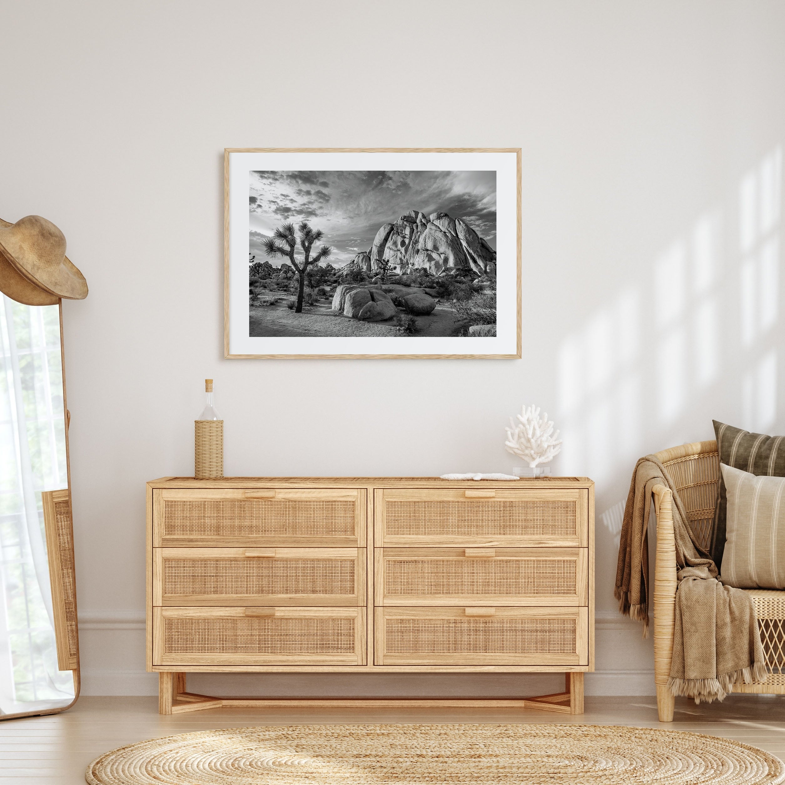 Joshua Tree National Park Landscape B&W No 1 Poster