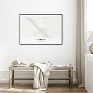 Juneau Map Landscape Poster