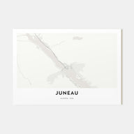 Juneau Map Landscape Poster