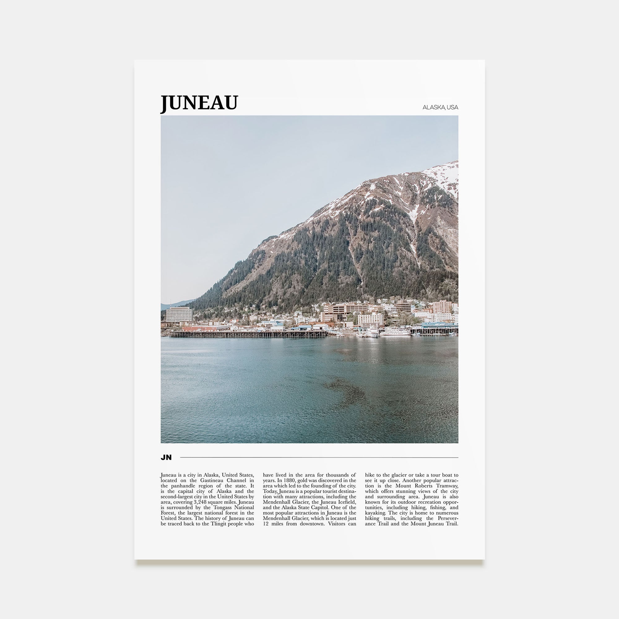 Juneau Travel Color Poster