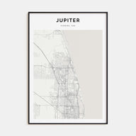 Jupiter Map Portrait Poster