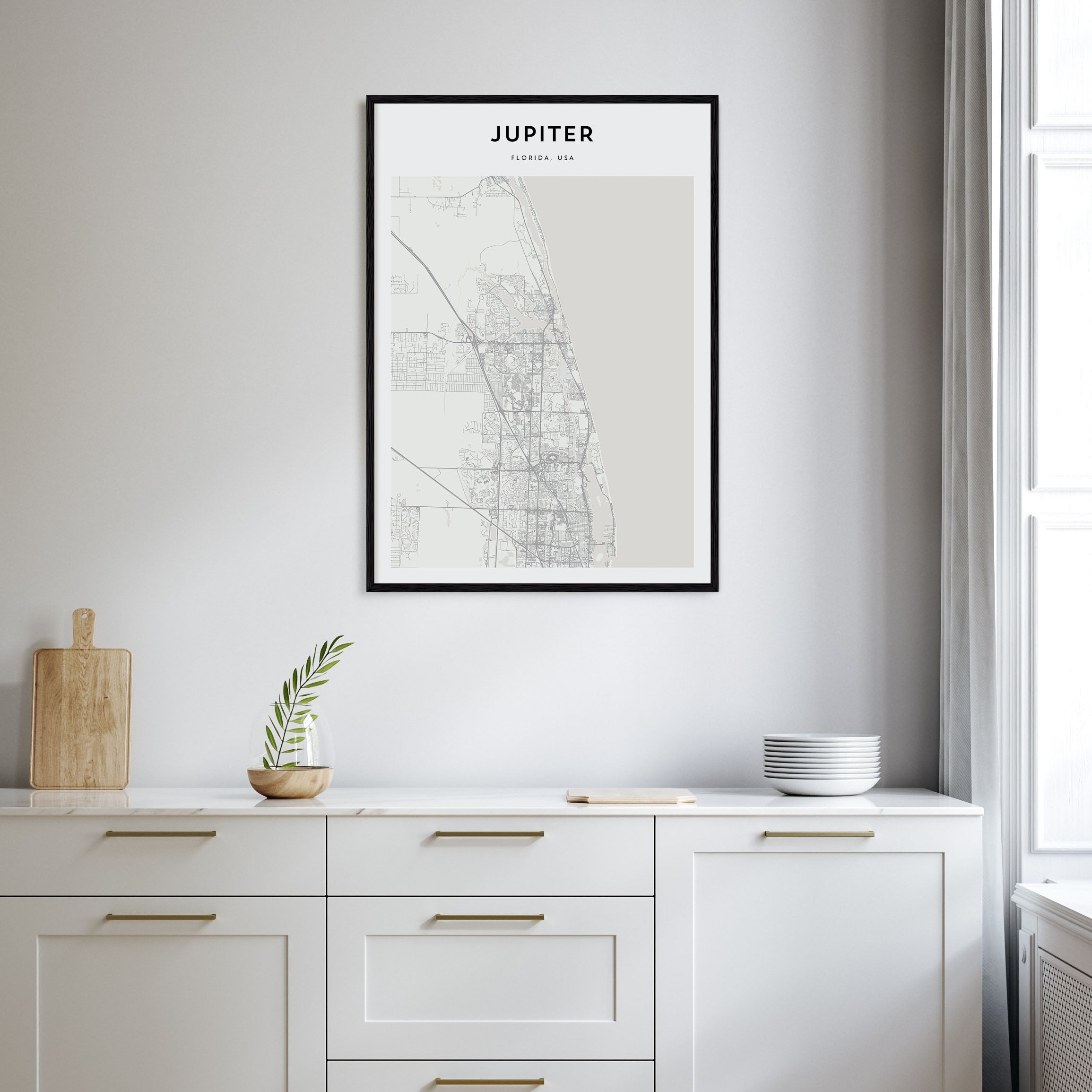 Jupiter Map Portrait Poster