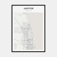 Jupiter Map Portrait Poster