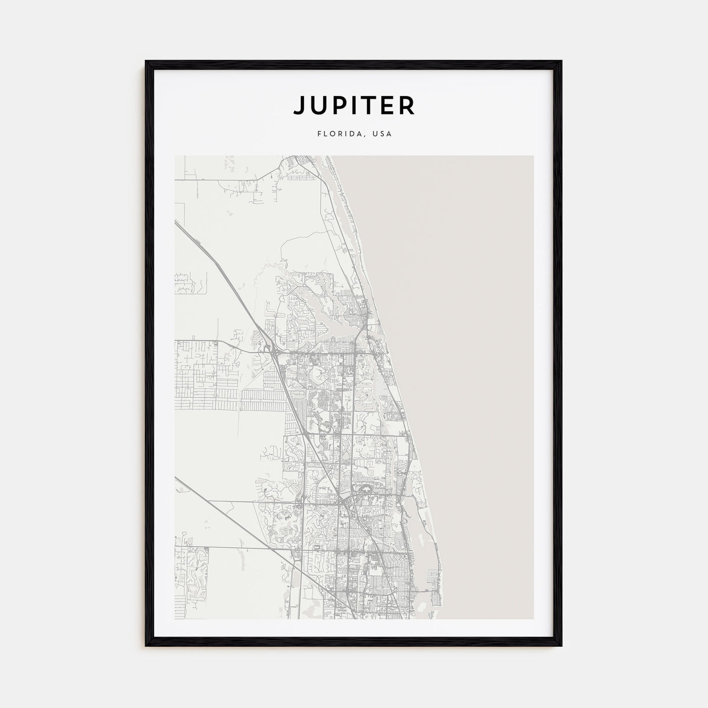 Jupiter Map Portrait Poster