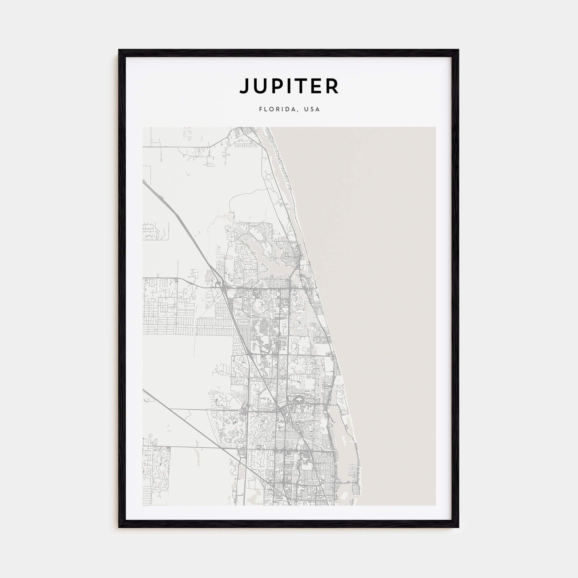 Jupiter Map Portrait Poster