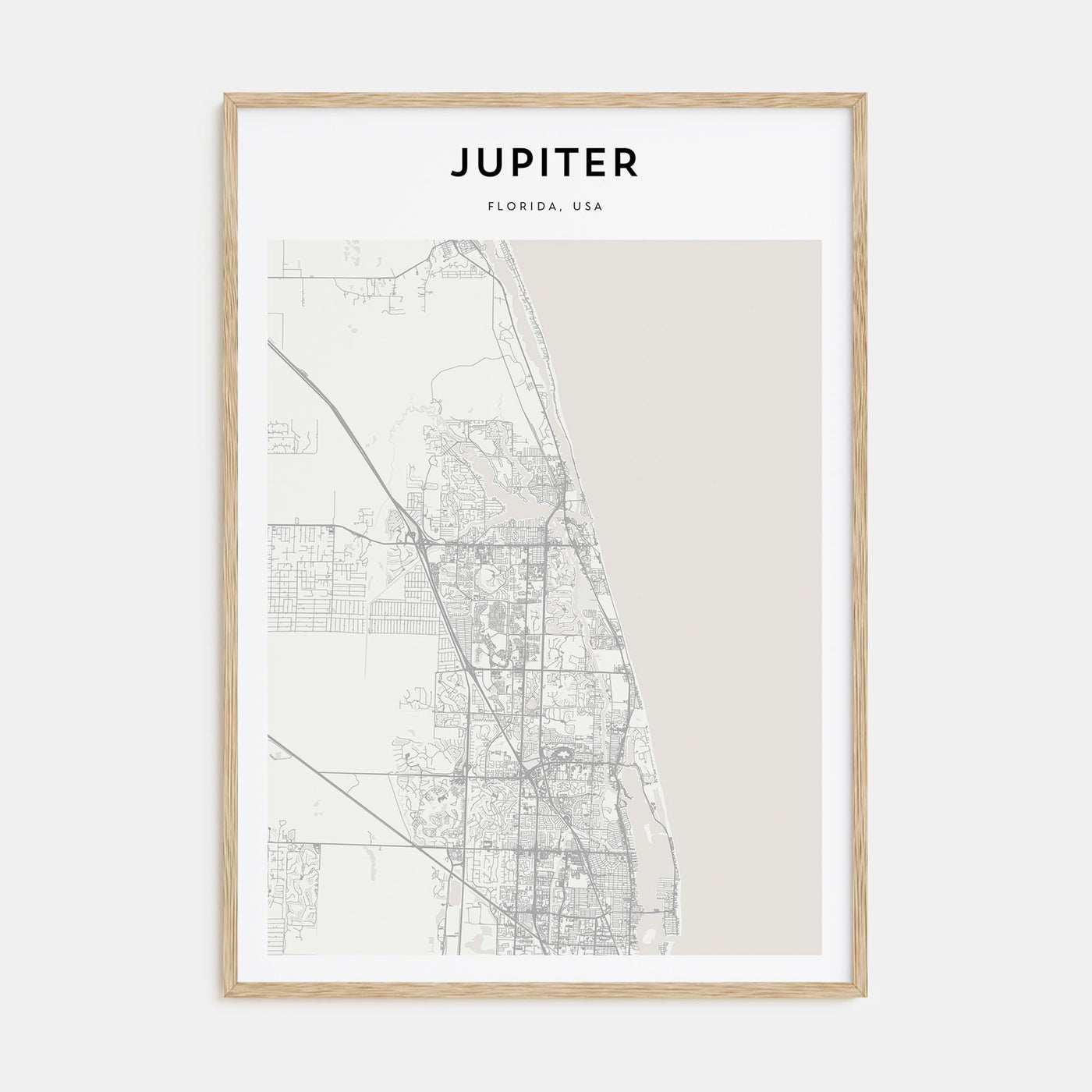 Jupiter Map Portrait Poster
