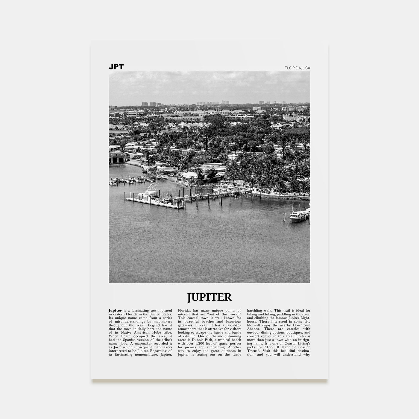 Jupiter Travel B&W Poster