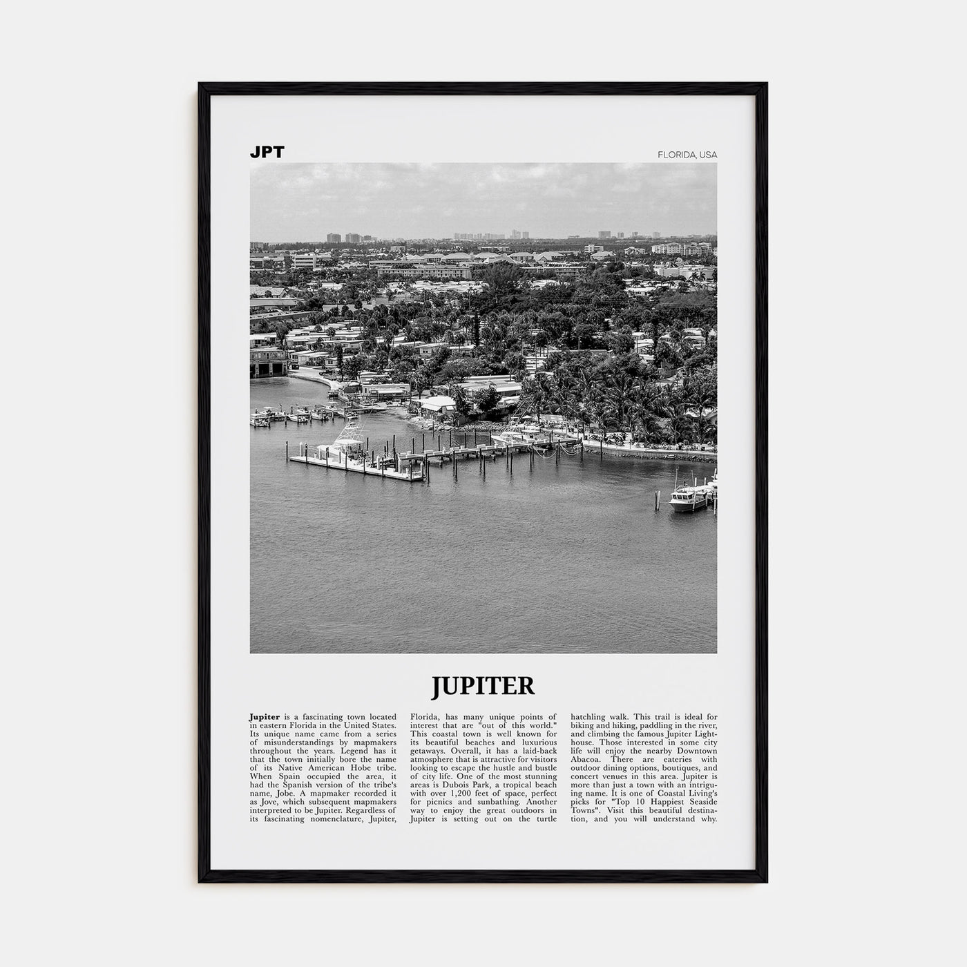 Jupiter Travel B&W Poster