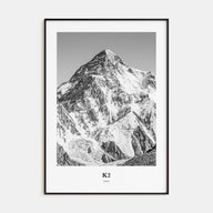 K2 Portrait B&W Poster