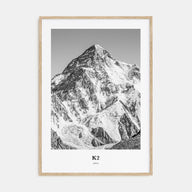 K2 Portrait B&W Poster