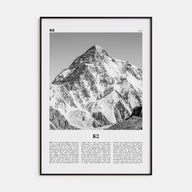 K2 Travel B&W Poster