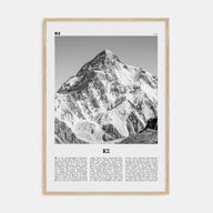 K2 Travel B&W Poster