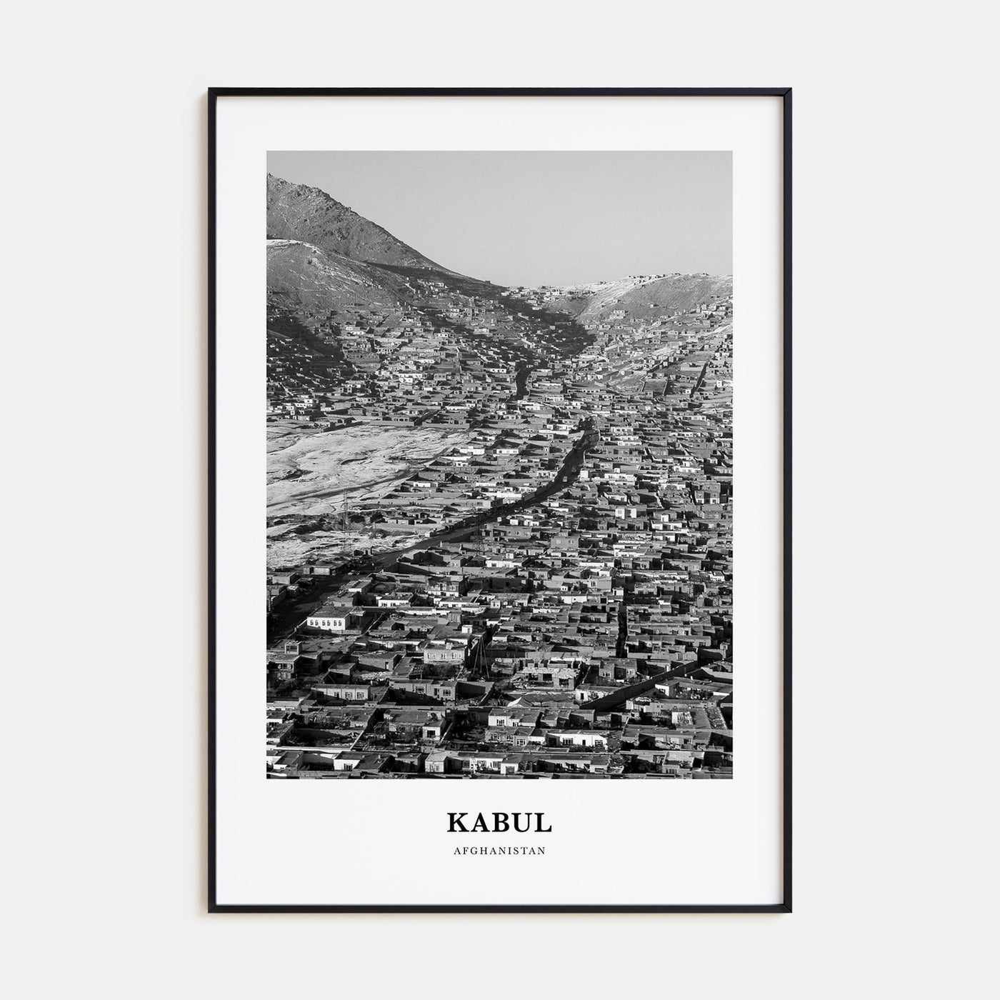 Kabul Portrait B&W Poster