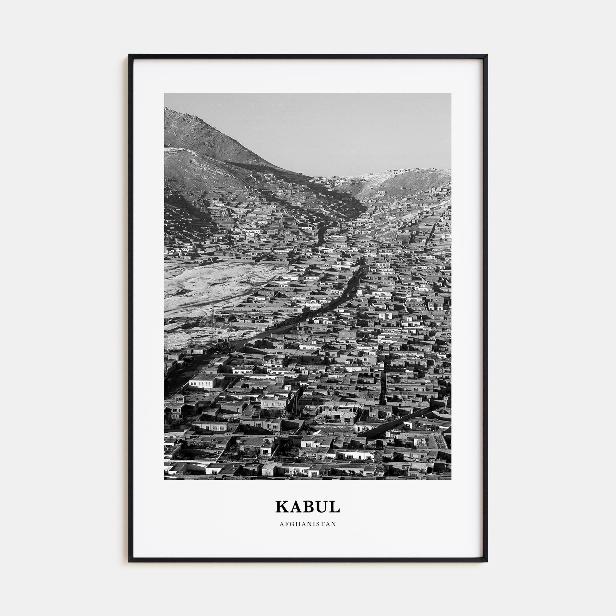Kabul Portrait B&W Poster