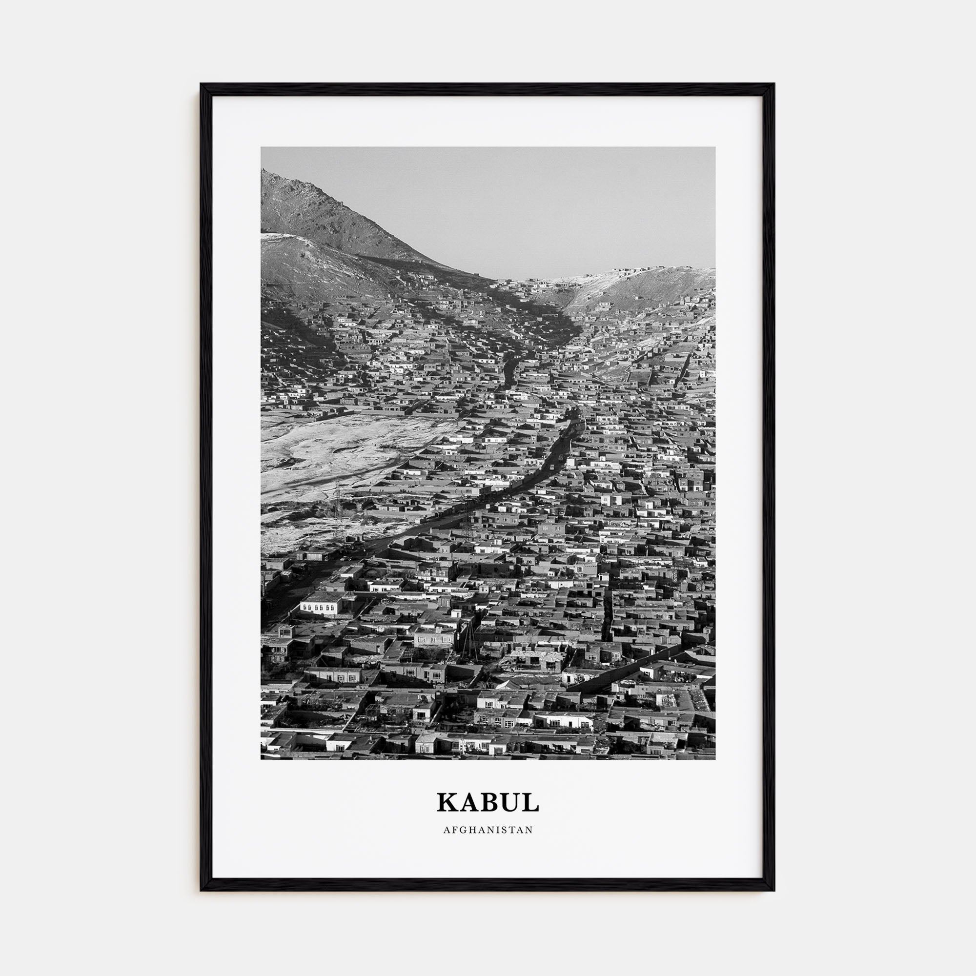 Kabul Portrait B&W Poster