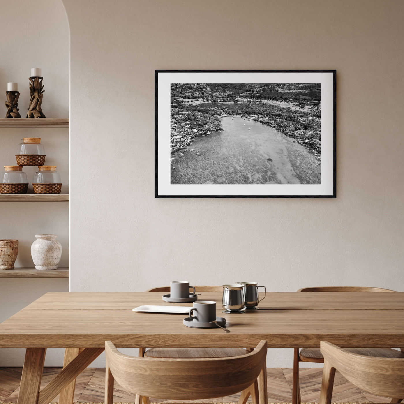 Kailua-Kona Landscape B&W Poster