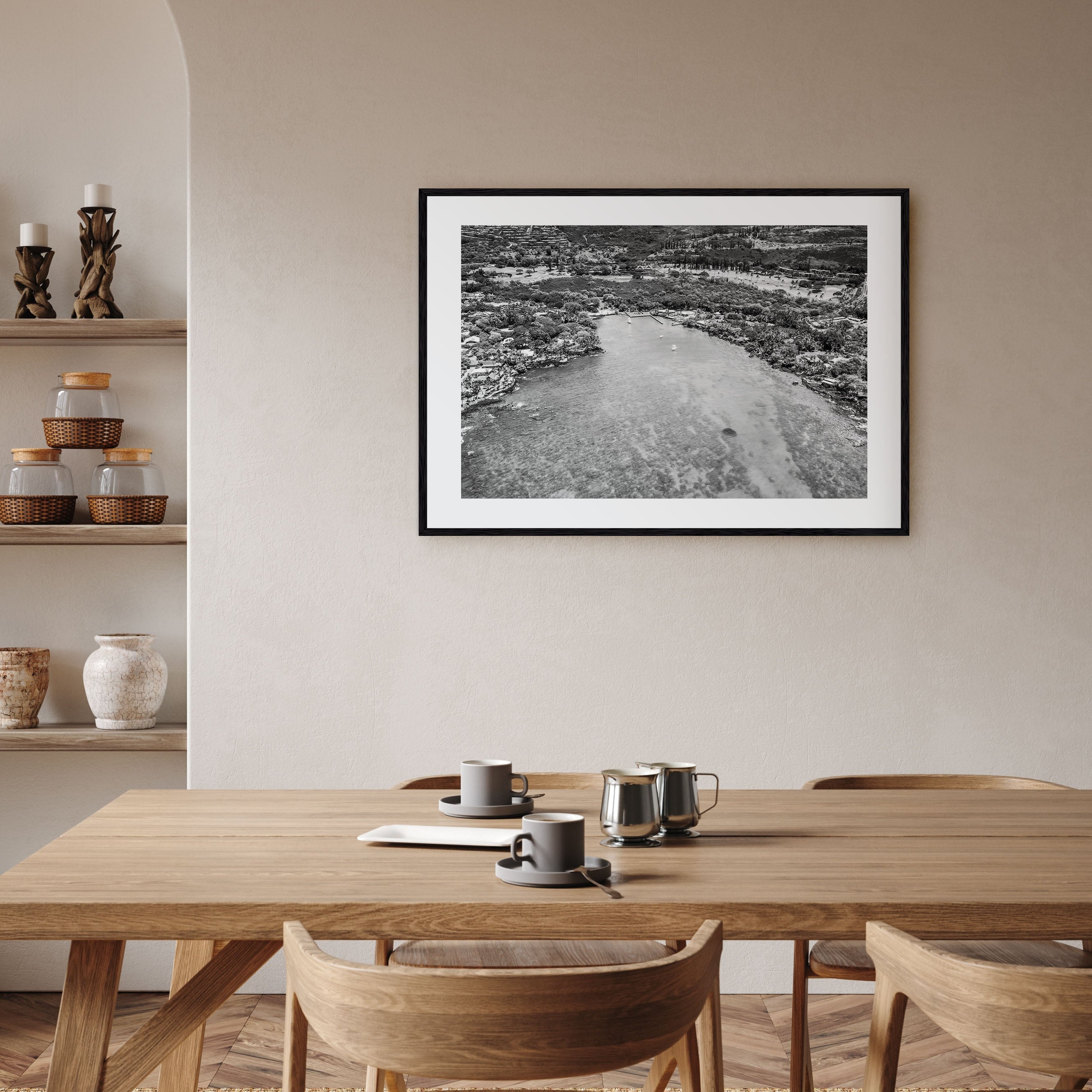 Kailua-Kona Landscape B&W Poster