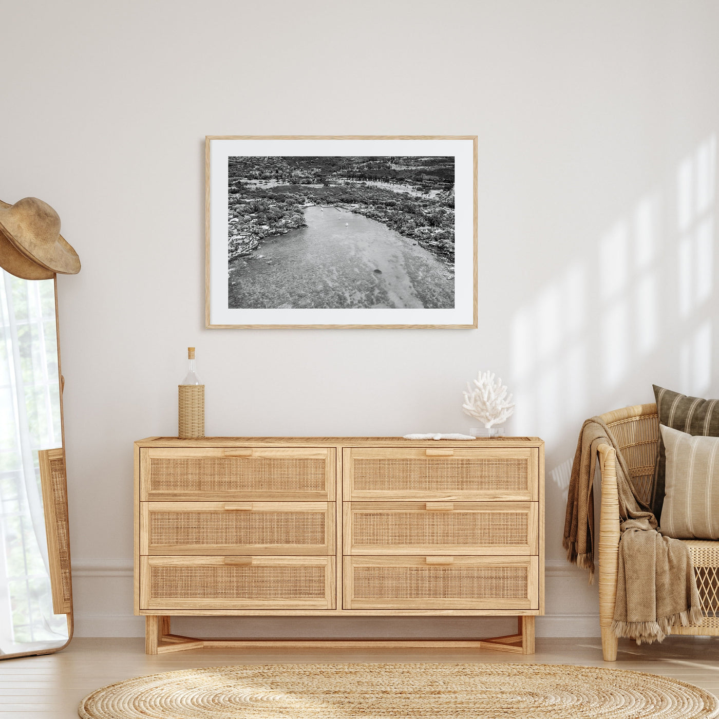 Kailua-Kona Landscape B&W Poster