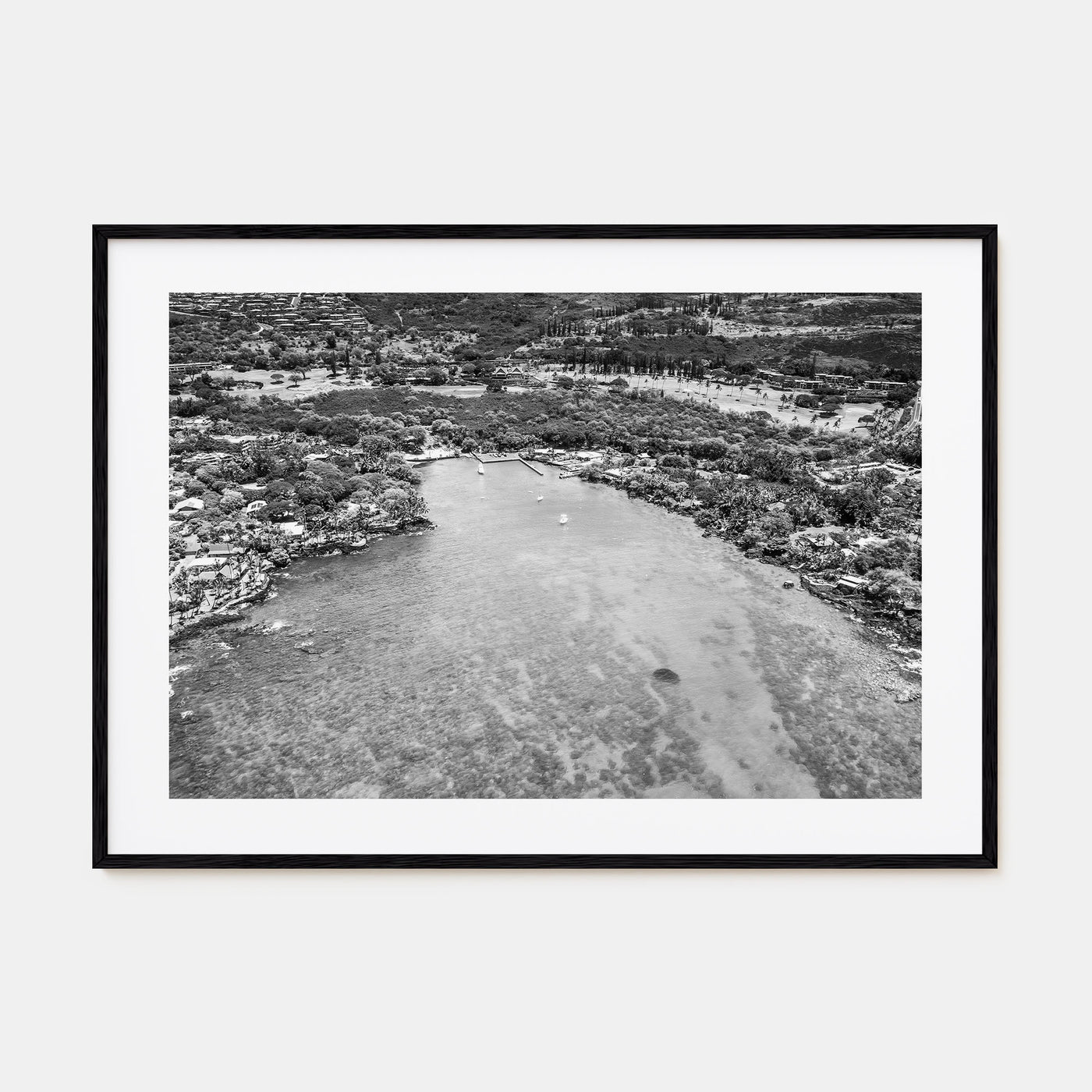 Kailua-Kona Landscape B&W Poster